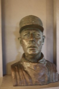 The younger de Gaulle, not the old man I remember, in a bust on display in the Memorial Museum of the Battle of Normandy in Bayeux., France