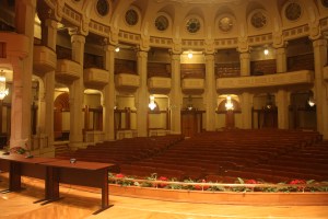 One of several theatres built inside the palace, seating several hundred but used now mostly for committee meetings.