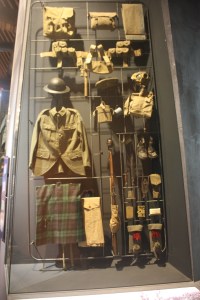 Complete kit for a Canadian soldier from the Montreal-based Black Watch regiment.
