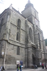 The exterior of The Black Church, so called due to fire damage. I was surprised to discover that it was a Lutheran church.