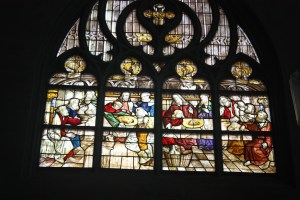St. Maria zur Weis Church, Soest - the stained glass window known as The Westphalian Last Supper.