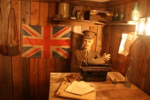 A command post in the simulated tunnel system.