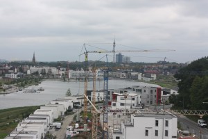 Construction on new housing continues. 