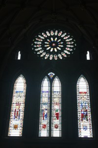 The rose window.