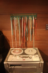 I couldn't resist calling it that. This is from the Musical Instruments Museum in Brussels, though strictly speaking I wouldn't have called it a musical instrument. For those of you who are too young to recognize it, it is a portable reel to reel tape recorder. I didn't note the information from the exhibit, but it looks like about a 1960 model to me.