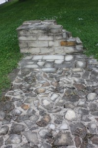 Roman paving stones in the church yard.