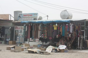 Roadside shops.
