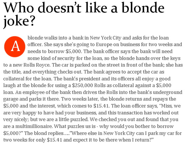 Best Blonde Joke Ever